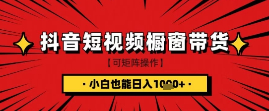 抖音短视频食品橱窗带货，小白轻松上手日入1k+【揭秘】-天时网
