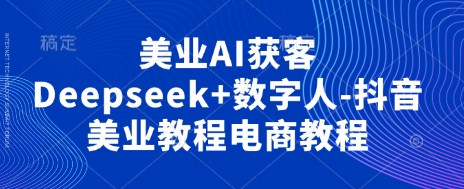 美业AI获客Deepseek+数字人-抖音美业教程电商教程-天时网