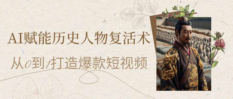 AI赋能历史人物复活术：从0到1打造爆款短视频-天时网