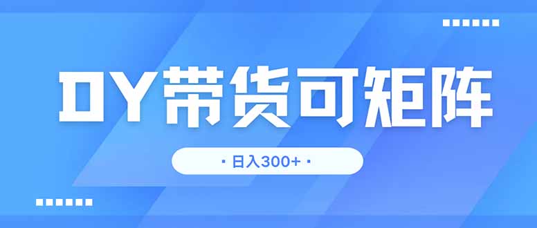 DY带货，日入300＋矩阵无上限-天时网