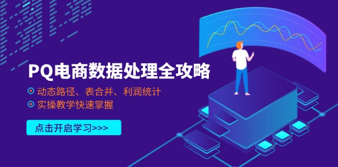 PQ电商数据处理全攻略，动态路径、表合并、利润统计，实操教学快速掌握-天时网